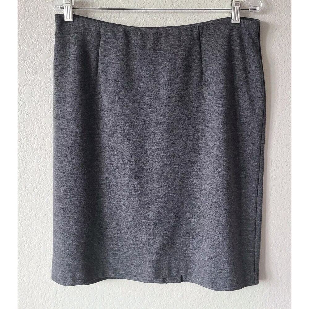 J. Jill Ponte Knit Pencil Skirt Size Small Charcoal Gray Stretch office workwear
